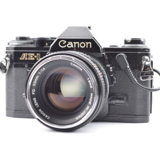 RARE!!!【Mint】CANON（キヤノン） AE-1 Black + CANON FD 50mm f/1.4 Prime Lens From Japan #2108