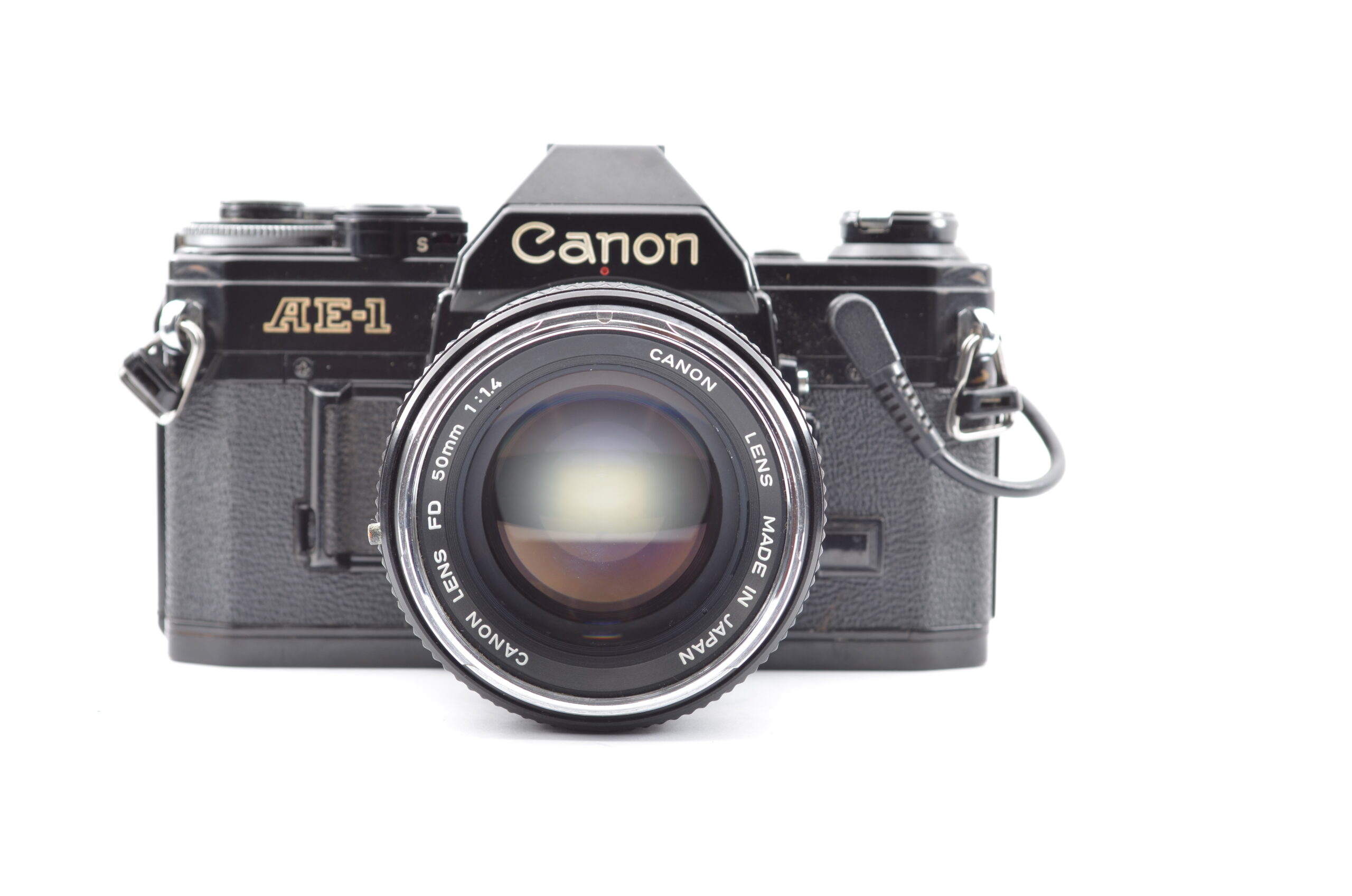 RARE!!!【Mint】CANON(キヤノン) AE-1 Black + CANON FD 50mm f/1.4 Prime Lens From Japan #2108 - 画像 (2)