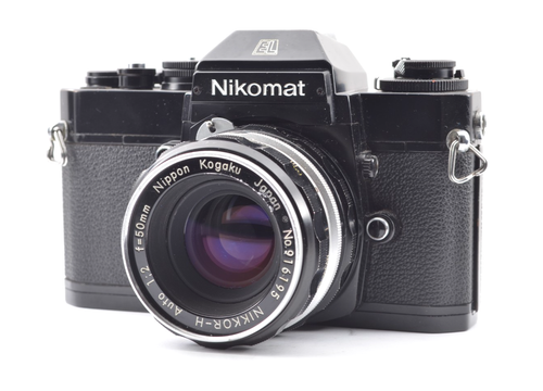 【Near Mint】Nikon(ニコン) EL Black + Nikon NIKKOR-H Auto 50mm f/2 Non Ai From Japan #2191