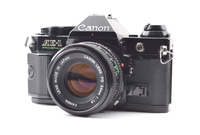 RARE!!!【Mint】CANON(キヤノン) AE-1 PROGRAM Black + CANON New FD 50mm f/1.8 From Japan #2174