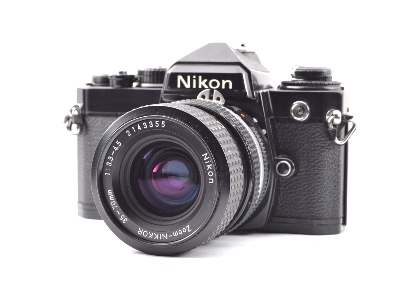 【Near Mint】Nikon(ニコン) FE BLACK + NIKKOR 35-70mm f/3.3-4.5 Ais Ai-s From Japan #2267